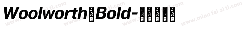 Woolworth Bold字体转换